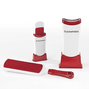 CLEANmaxx Fusselbürsten-Set Fusselschreck 4-TLG. Kleiderbürste, Textilbürste (Version 2018)