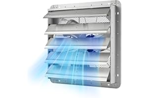 VEVOR Ventilateur d'échappement mural de 50,8 cm avec flux d'air de 3000 CFM, moteur à courant alternatif, construction en ac