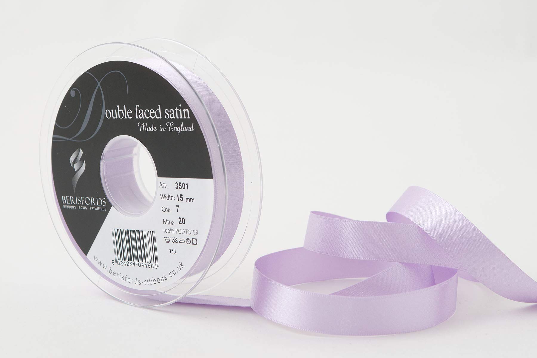 Berisfords Double FACE Poly Satin Ribbon, Helio, 15 mm — image 1