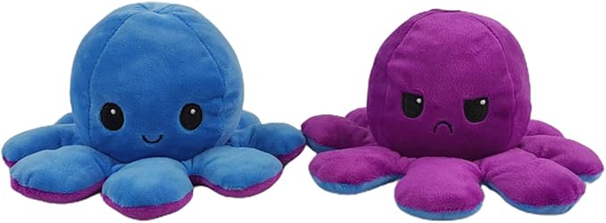 Poupees En Peluche Poulpe Reversible Cadeaux Pour Enfants Mignons Jouets En Peluche Avec Une Expression Realiste Hopq Jouets En Peluche Pieuvre A Double Face Jouets D Eveil Et 1er Age Peluches Doudou