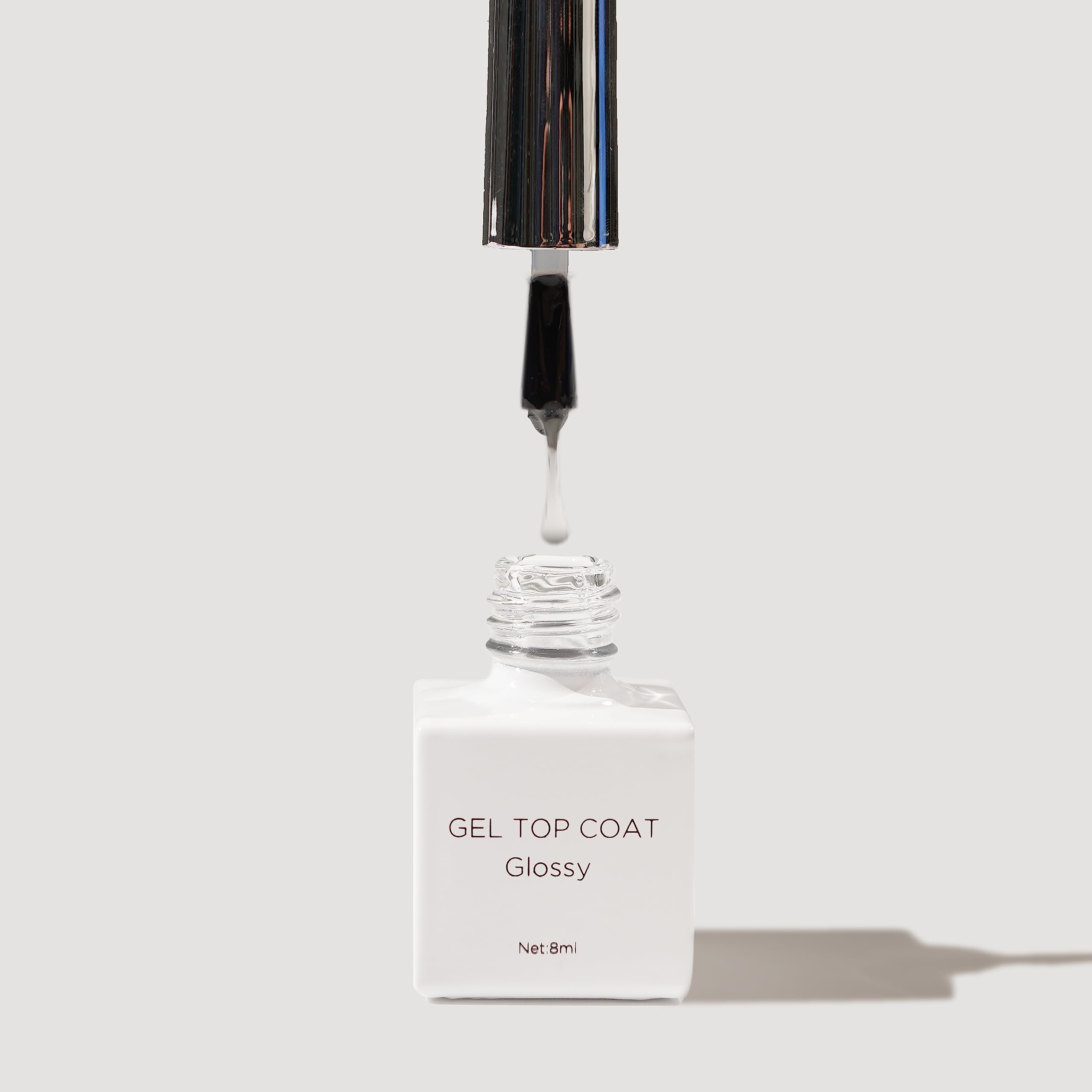 DANNI & TONI Glossy Top Coat for Nail Polish Gel Nail Wraps , UV LED Soak Off Long Lasting Top Coat Gel Nail Polish