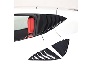 TOYCIDFG for Corvette C8 2020-2024 Rear Side Window Louvers Cover Trim, Racing Style Triangular Window Glass Blinds for Chevrolet Corvette C8 Manual Convertible Version (Piano black)