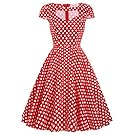 Red and White Polka Dot Dress V Neck Short Bridesmaid Dresses Size L BP08-7