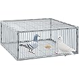 Pigeon Trap with Escape-Proof Design,Pigeon Cage with One-Way Entry,Ideal Pigeon Coop,Chicken and Bird Trap Cage,Portable & Easy Assembly,Unharmful Made of High-Strength Iron with Anti-Rust Paint