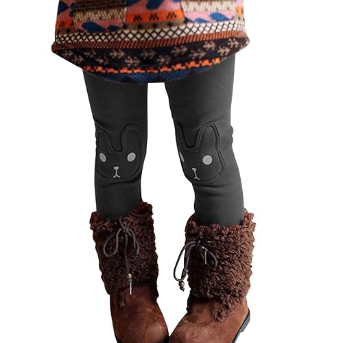 LAEMILIA Toddler Kids Girls Winter Warm Knit Pants Winter Thick Fleece Lined Stretch Thermal Leggings Tights Christmas (3-4 Years/tag 110, Grey)