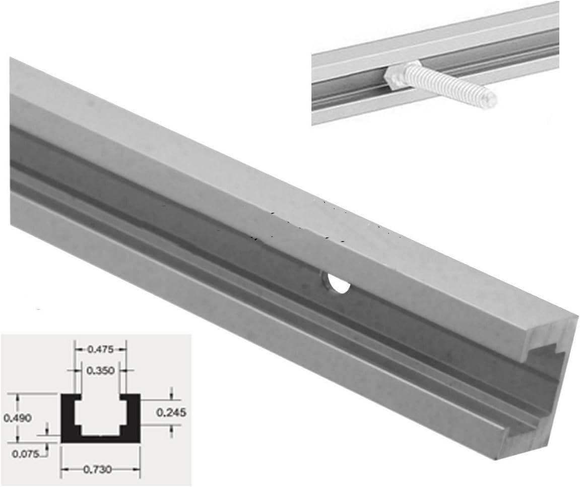 48" ALUMINUM T-track T-slot, Band Saw, Drill Press, Router Table Saw Jig 3/4 1/2