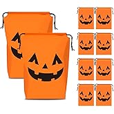 KERINGO 50 Pack Halloween Trick or Treat Party Favors Drawstring Party Favor Bags Translucent frosted Halloween Goodie Bags Gift Packaging Storage for Kids Boys Birthday Supplies 7.08 x 9.84 Inch