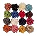Art Supplies Burlap Jute Fabric Flowers for Crafts, Headbands, or Decorations 16 Pack