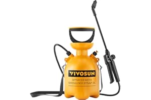 VIVOSUN 0.8Gal/3L Pump Pressure Sprayer, Pressurized Water Spray Bottle with Adjustable Shoulder Strap, Adjustable Nozzle, Sa