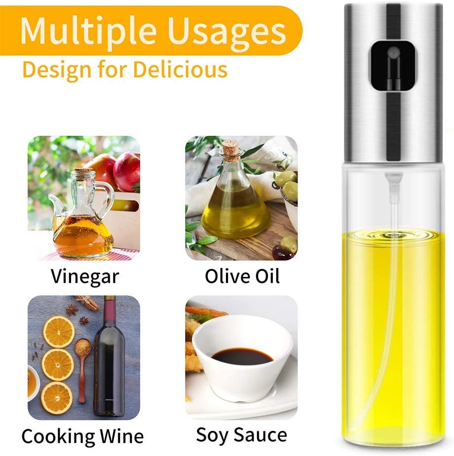 Oil Sprayer Dispenser, Olive Oil Sprayer, Spray Bottle for Oil Versatile Glass Spray Olive Oil Bottle for Cooking, Vinegar Bottle Glass, for Cooking, Baking, Roasting, Grilling: Kitchen & Dining