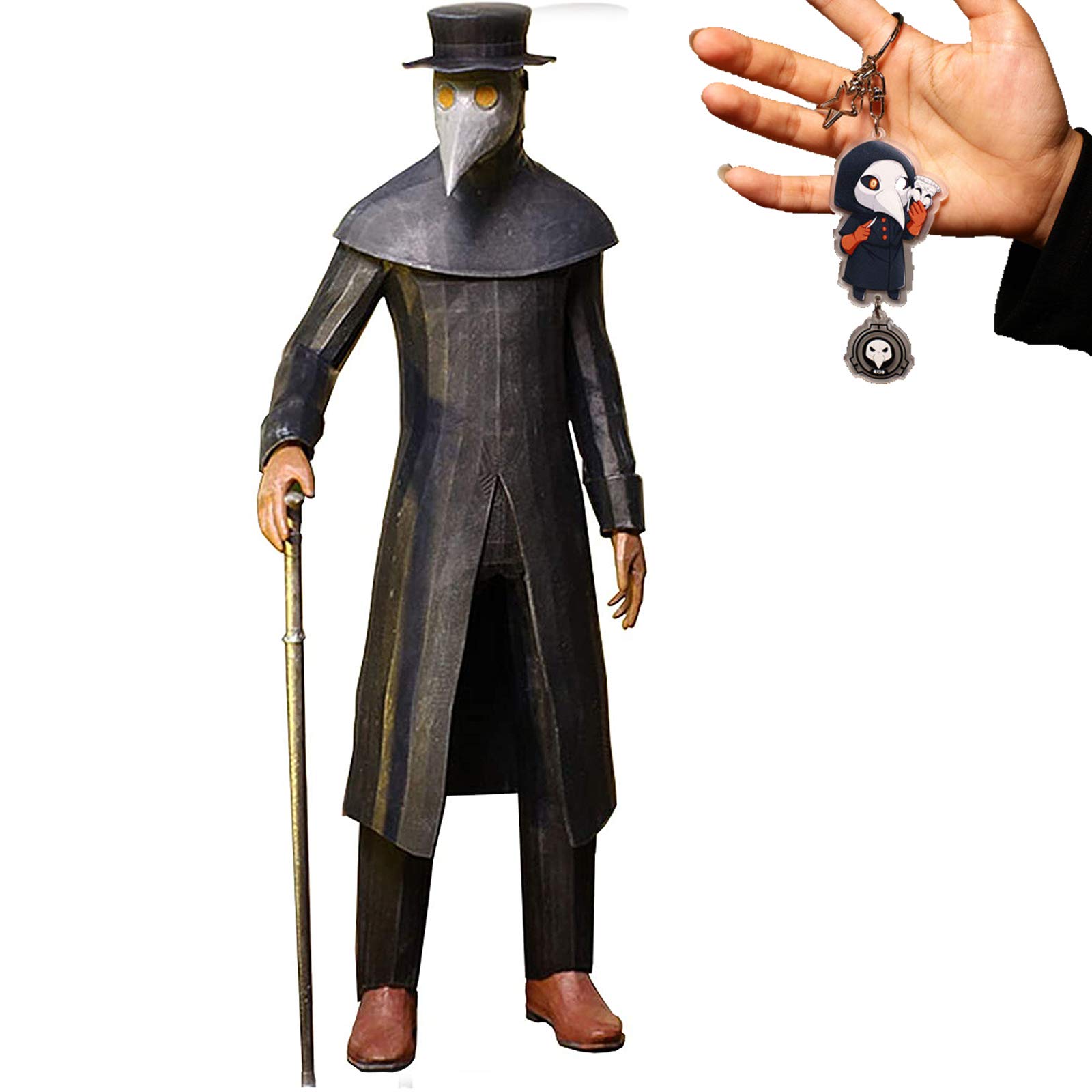 Scp 049 Action Figure,Siren Head Action Figure Monster Toy with Scp Keychain,Realistic and Clear,As