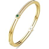 Gold Bracelets for Women, Gold Bangle Bracelets Non Tarnish Stackable | Trendy bracelets for women, nail/love/Infinity/claddagh/emerald/pear CZ Bracelets, 14k gold plated bangle bracelet