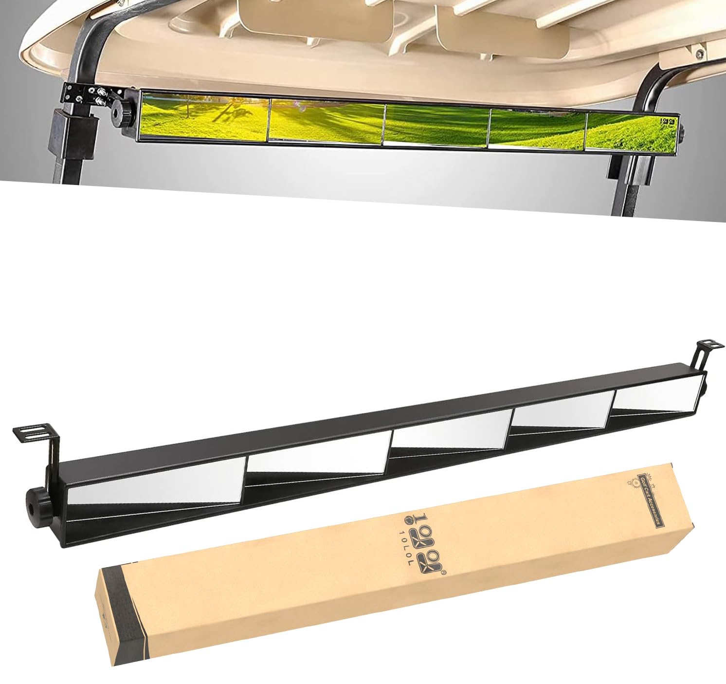 Photo 1 of 10L0L Universal Golf Cart 5 Panel Mirror for Yamaha EZGO Club Car, Eliminate Blind Spots Wide Angle Rear View Mirror
