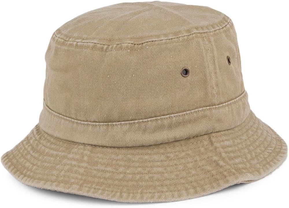 Village Hats Packable Cotton Bucket Hat Khaki Amazon.co.uk Clothing