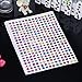EBOOT 280 Pairs Stick on Gems Stickers, Self-Adhesive Glitter Craft Crystal Sticker, Multicolor and Assorted Shapes