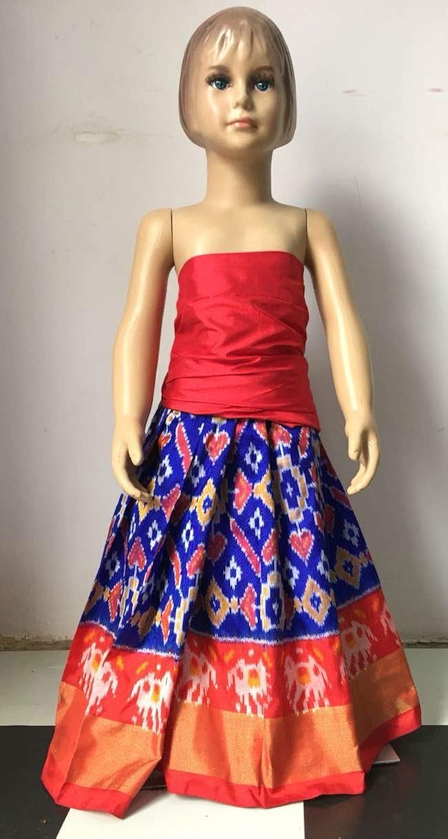 ikkat silk lehengas