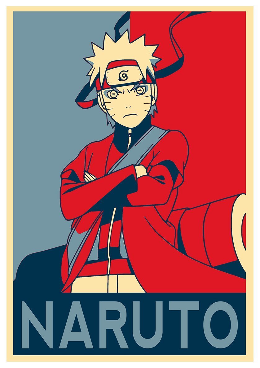 Poster Naruto Propaganda Uzumaki Formato A3 42x30 cm Casa e cucina Poster