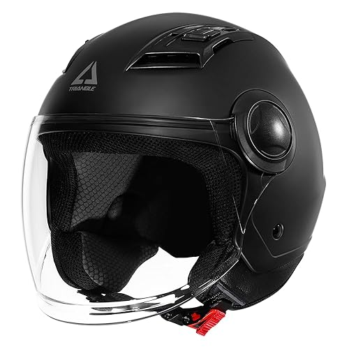 TRIANGLE Open Face Motorcycle Helmets 3/4 Half Helmet for Adult Men Women Dot Approved (Matte Black, Medium) in Kenya | Whizz Helmets TRIANGLE Open Face Motorcycle Helmets 3/4 Half Helmet for Adult Men Women Dot Approved (Matte Black, Medium) in Kenya | Whizz Helmets
