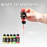 SAGUDIO Airbrush Acrylic Paint Set 24x30ml Basic Colors Ready to Airbrush view 4