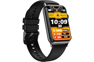 WONTRUM Health Fitness Tracker Smart Watch with 24/7 Heart Rate Blood Oxygen Blood Pressure Monitor Sleep Tracker 128 Exercise Modes Step Calorie Counter Pedometer IP68 Waterproof for Women Men Android iOS
