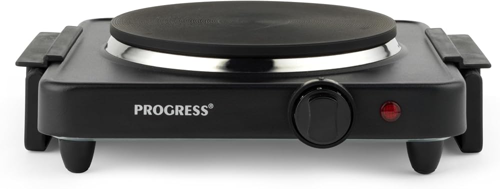 Progress EK4353P Single Electric Hot Plate 1500W Camping Stove