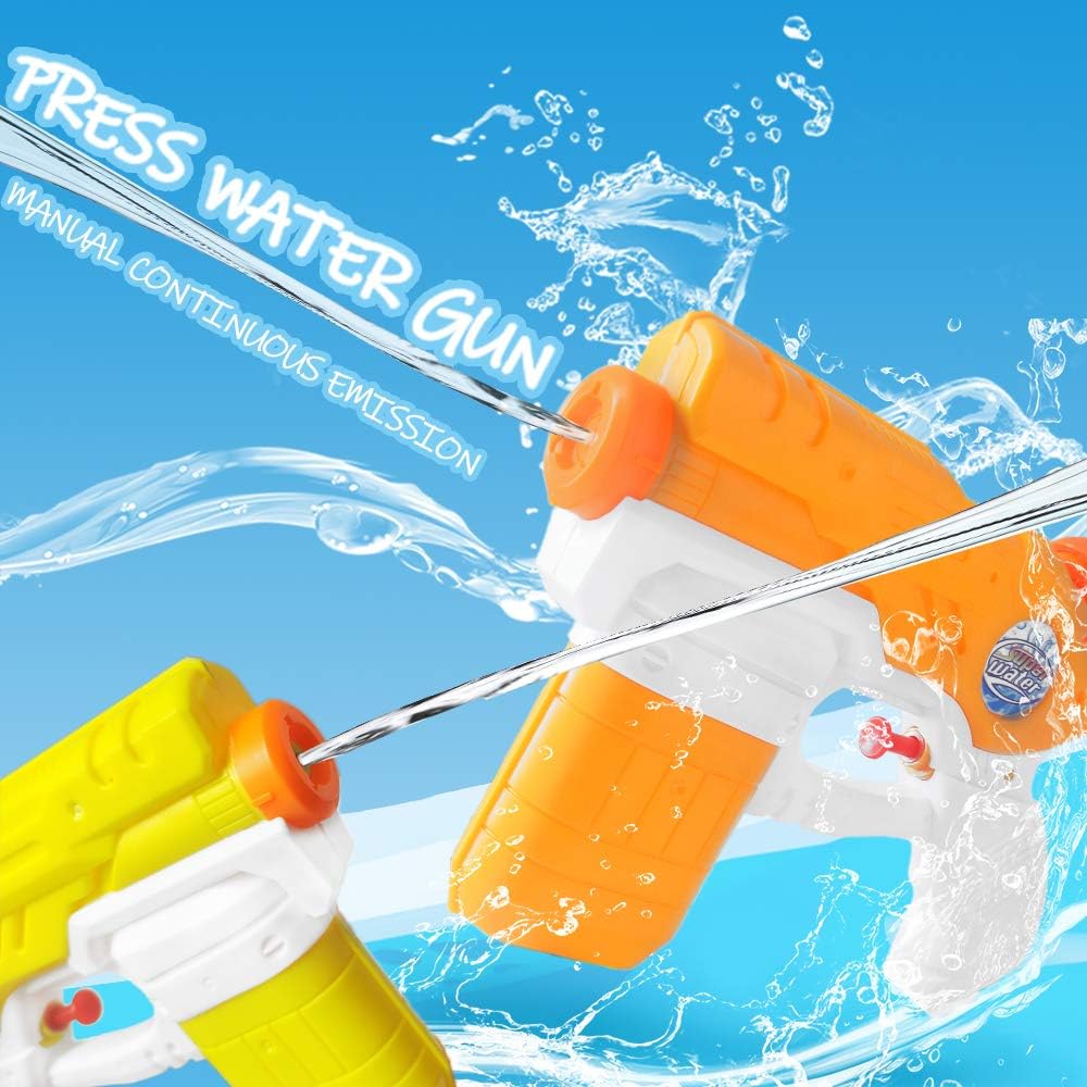 Seanrui Water Guns for Kids,8 Pack Super Squirt Guns 220CC Capacity 15-20 Feet Shooting Range, Toys Gifts for Boys Girls Children Summer Swimming Pool Beach Water Fighting Play Toys: Toys & Games