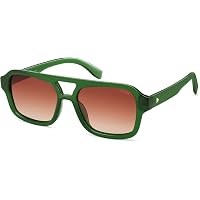 SOJOS Women\'s Gold Green Trendy Square Polarized Vintage Aviator Sunglasses Amazon.com: SOJOS Retro Polarized Aviator Sunglasses Womens  main image 2