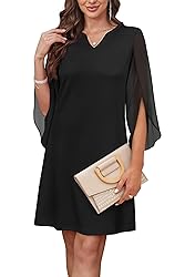 RUMIA Cocktail Dress for Women 3/4 Sleeve V Neck