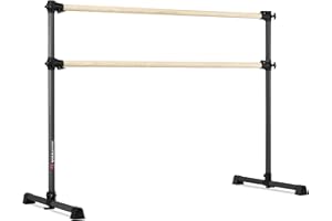 VITA VIBE VITA Barre Portable Freestanding Double Ballet Barre, Prodigy, Wood | Adjustable Height, USA Made, Home or Gym Exercise Equipment for Kids & Adults | Dance, Fitness, Pilates