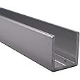 Dulles Glass 95" Chrome Deep U-Channel for 1/2" Thick Glass