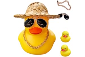 ACEDOAMARE Duck Bike Bell, Cute Rubber Yellow Duck Bicycle Accessories with LED Light Propeller Helmet Squeeze Horns for Cycling Motorcycle Handlebar Bicycle