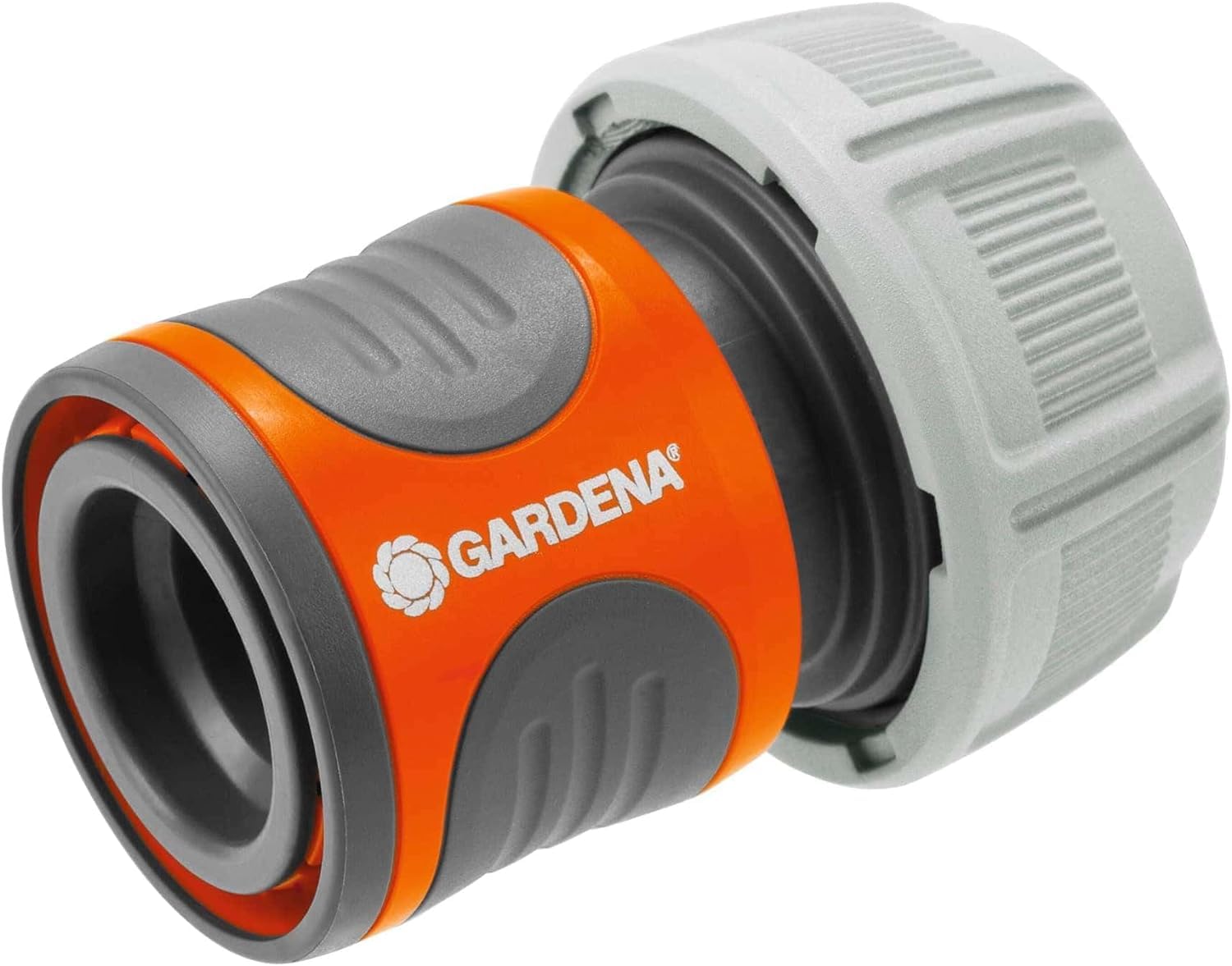 Gardena Hose Connector 19 mm (3/4 inch): Connector for the Hose Lead, Waterproof, grooved Soft Plastic Grip, Simple Assembly, Packaged (18216-20)