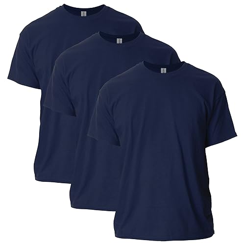 Gildan Adult Ultra Cotton T-Shirt, Style G2000, Multipack, Navy (3-Pack), X-Large