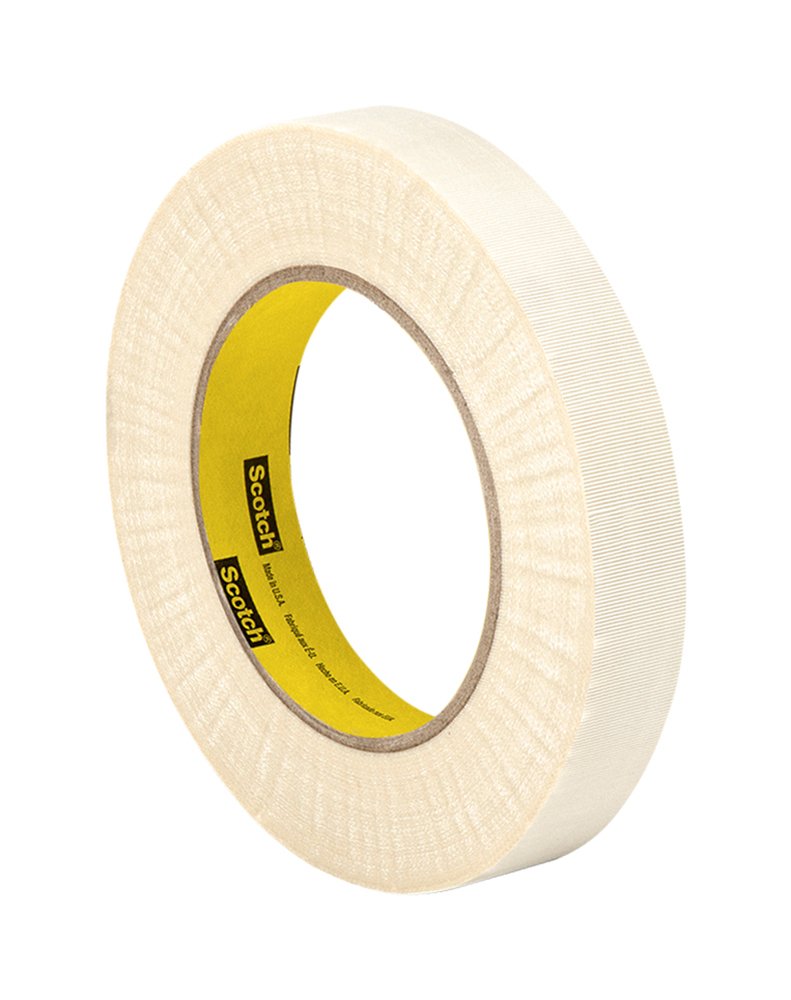 TapeCase 69 0.94" x 36yd White Glass Cloth Electrical Tape, 7" Thick, 36" Length, 0.94" Width