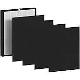 30940 Filter Replacement Parts For Hunter 30940 Air Purifier: 5 pack H13 True H-EPA Activated Carbon Filters used for Bedroom and Office bedroom, living room, kitchen or office