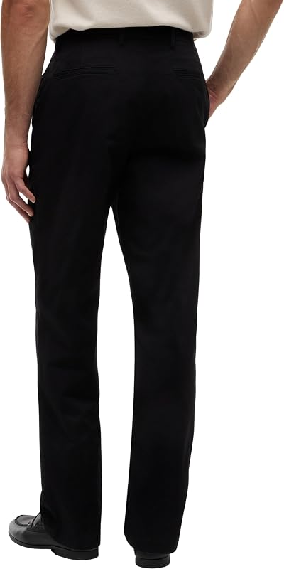 Uomo Pantaloni Chino Dover Essential Twill Relaxed Fit, Nero (Black), 29W/36L