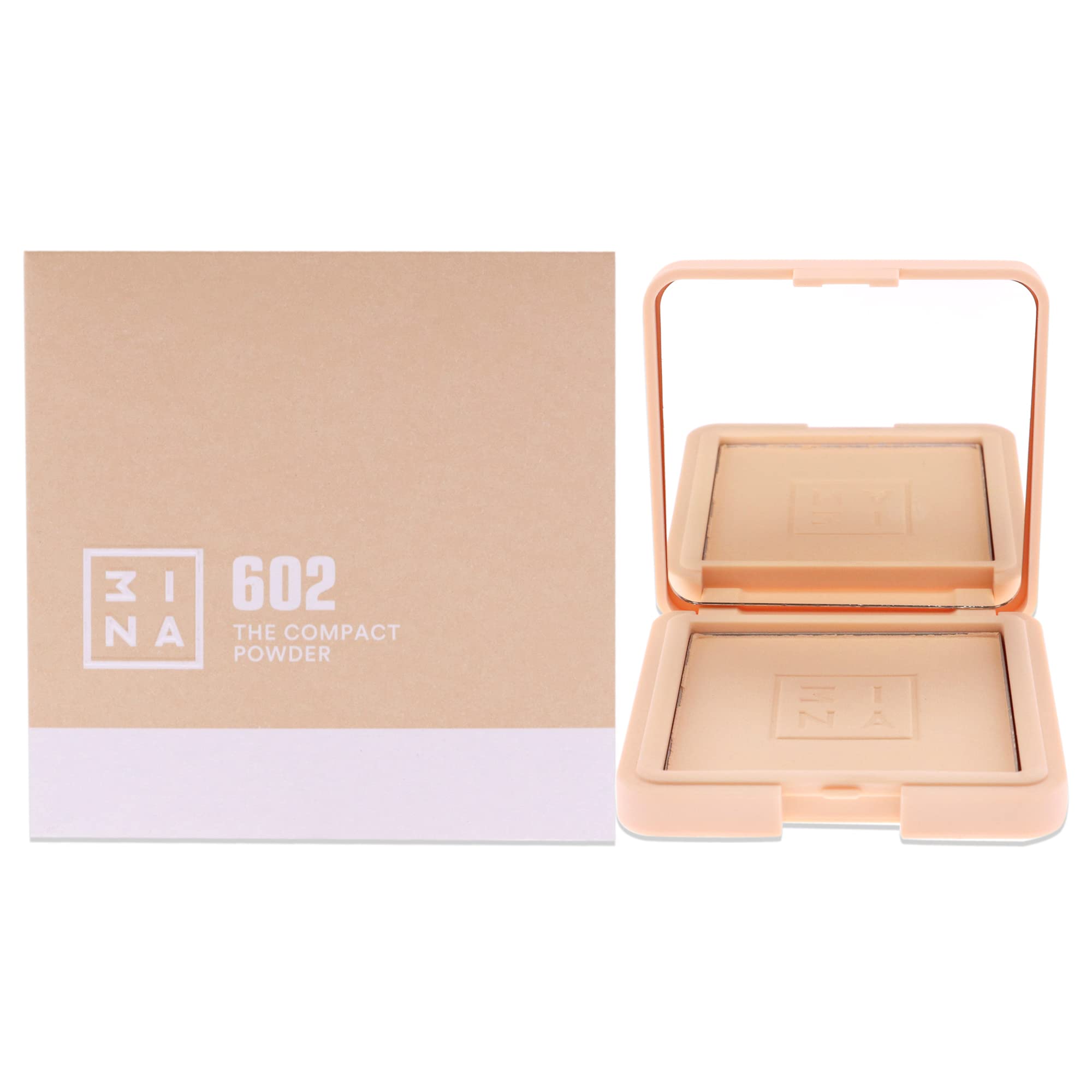 3INA MAKEUP - The Compact Powder 602 - Neutral nude Natural Silky Finish - Uniform Coverage - Comfortable and Luminous Texture - Lightweight Mineral Powder - Easy to blend - Vegan - Cruelty Free