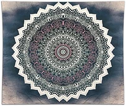 WCHUANG Mandala Tapestry Boho Psychedelic Tapestries Hippie Floral Beach Blanket (2)