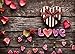 OUYIDA 7X5FT Valentine's Day Theme Pictorial Cloth Photography Background Computer-Printed Vinyl Backdrop TD58