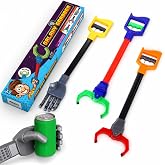 Interactive Grabber Toy for Kids &ndash; 3 Pack Robot Claw Arm Set, Hand-Eye Coordination STEM Tool, 18 Inch Reacher Grasping Toy
