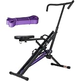 Leikefitness Squat Assist Trainer for Leg Fitness Machine for Home Gym Squat Machine, 2 in 1 Ride &amp; Rowing Machine for Botty Glutes Butt Thighs, Black