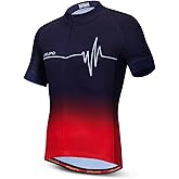 Hotlion Cycling Jersey Men Bike Shirts Short Sleeve Bicycle Jacket with Pocket for Biking Riding