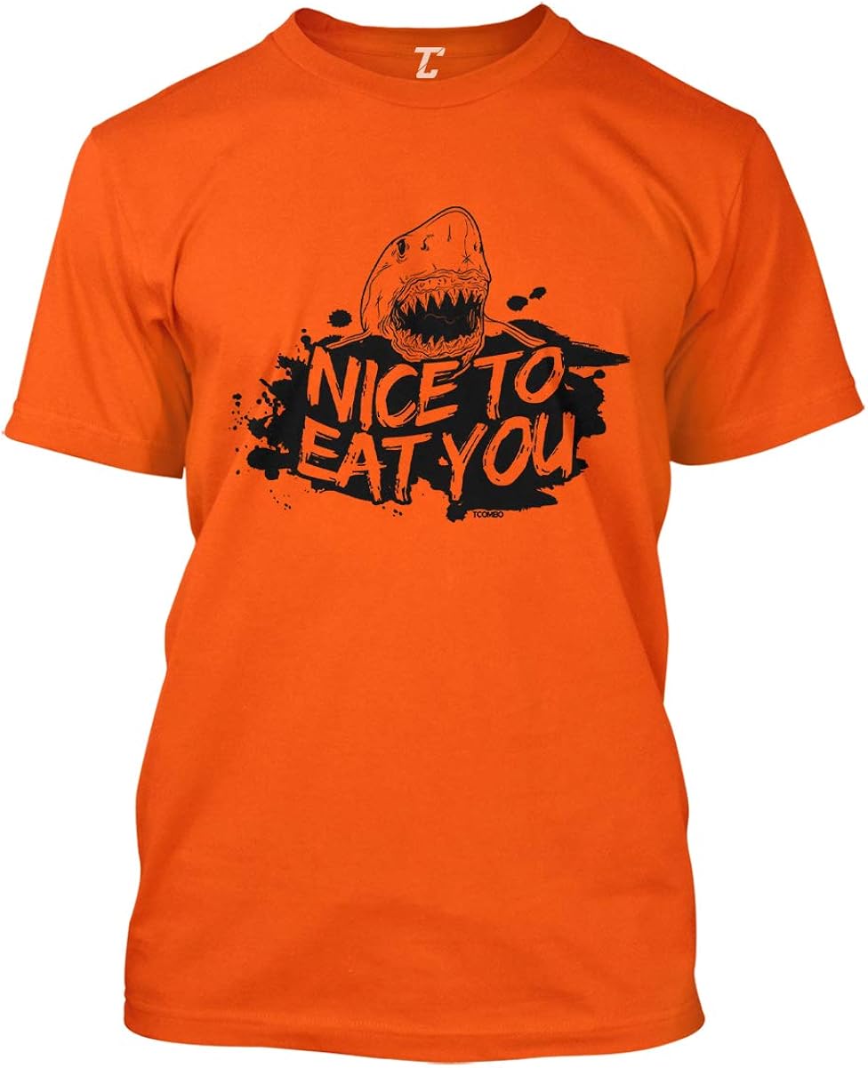Nice to Eat You - Shark Jaws Chomp Funny Men's T-Shirt