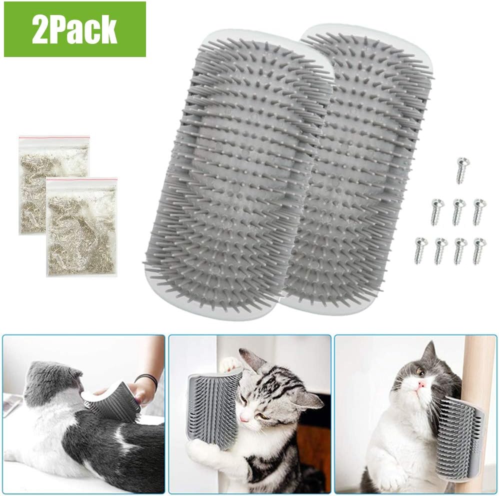 corner mounted cat brush