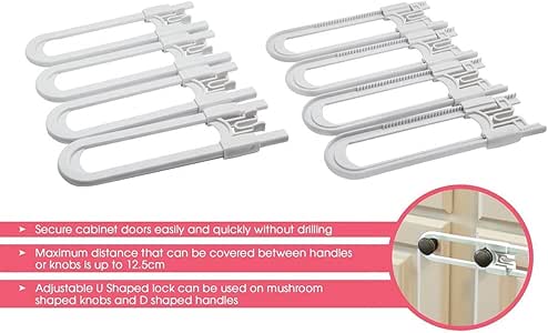 OUNONA Pack de 4 Niño Seguridad Armario Cierres para bebé Seguro