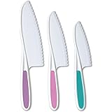 Tovla Jr. Knives for Kids 3-Piece Nylon Kitchen Baking Knife Set: Children's Cooking Knives in 3 Sizes & Colors/Firm Grip, Se