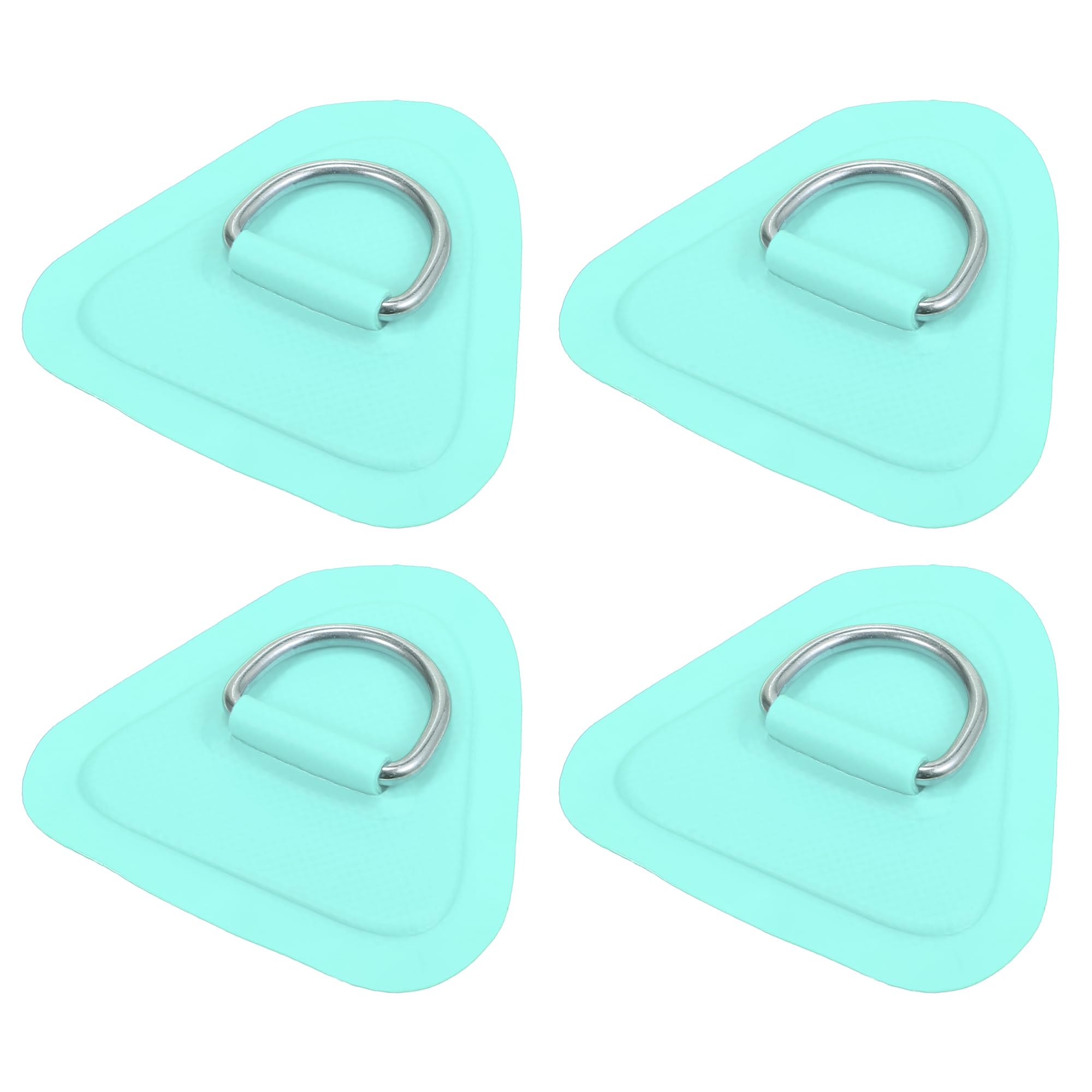 X AUTOHAUX 4pcs D Ring Patch PVC Stainless Steel Triangle Shape Green for Kayak