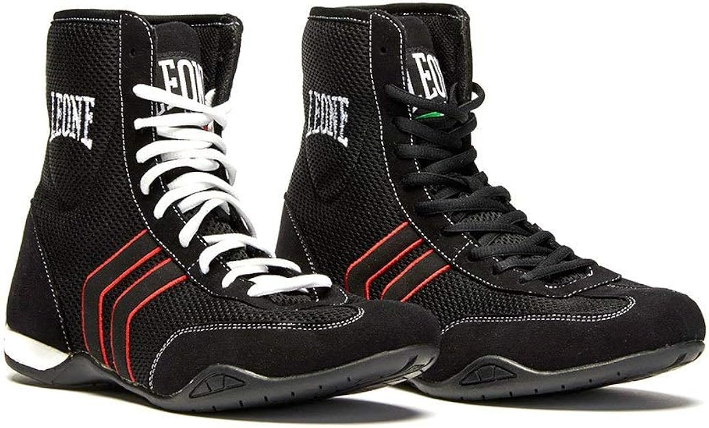 Leone 1947 Hermes Boxing Shoes, Hermes Boxstiefel Unisex Erwachsene, Unisex, CL188, Schwarz