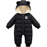 Happy Cherry Baby Snowsuit Winter Coat Warm Hoodie Romper Puffer Jacket