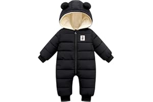 Happy Cherry Baby Snowsuit Winter Coat Warm Hoodie Romper Puffer Jacket